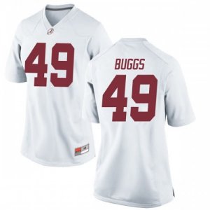 Women's Alabama Crimson Tide #49 Isaiah Buggs White Replica NCAA College Football Jersey 2403VUGZ4